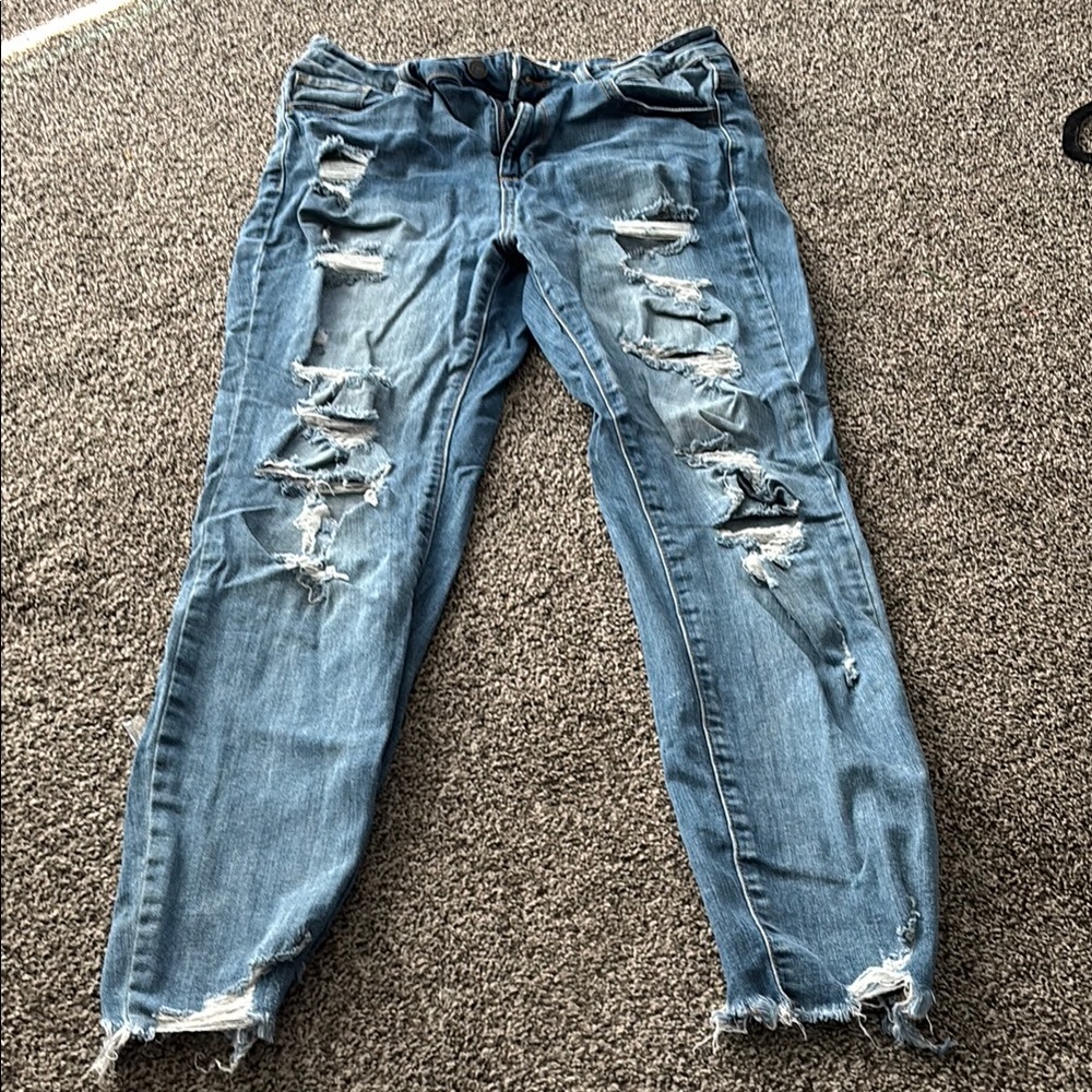 Distressed Blue Jeans for Women
